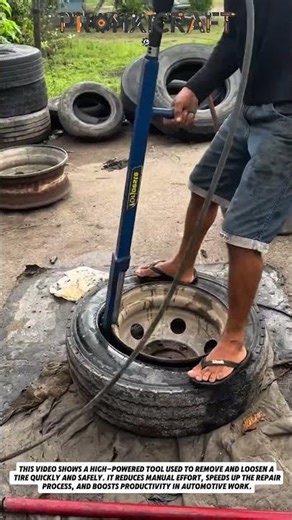Powerful Tire Removal Tool! Fast & Easy Wheel Fix 🔧