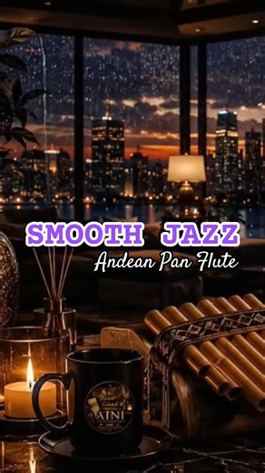 Rainy City Nights 🌧️ Smooth Jazz & Andean Pan Flute For Relaxing #shorts