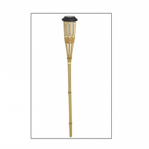 [Hot Item] Solar Torch Lights Bamboo Material LED Tiki Torch