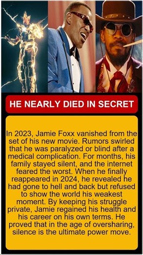 Jamie Foxx The Secret Recovery, life stories of celebrities