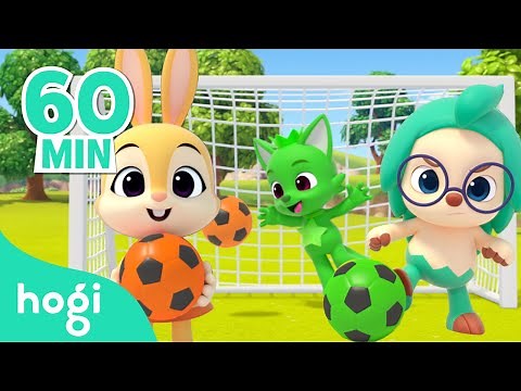 Learn Colors with Soccer Balls and more! | Compilation | Best Colors for Kids | Learn with Hogi