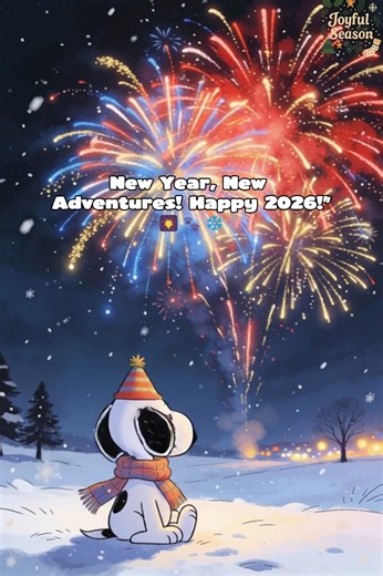 Snoopy’s ready to welcome 2026 with a sky full of fireworks and a heart full of joy! 🎆🐾 As the new year begins, let’s celebrate the magic of new beginnings, big smiles, and fireworks lighting up the night sky. Here’s to fresh starts, unforgettable moments, and endless adventures ahead! ✨🎉 Let’s make this year shine brighter than ever! 🌟 #HappyNewYear2026 | Joyful Season