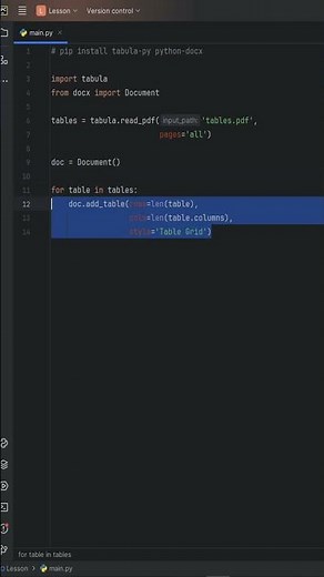 Извлечение таблиц из PDF файла и сохранение их в Word на Python #python #программирование #code