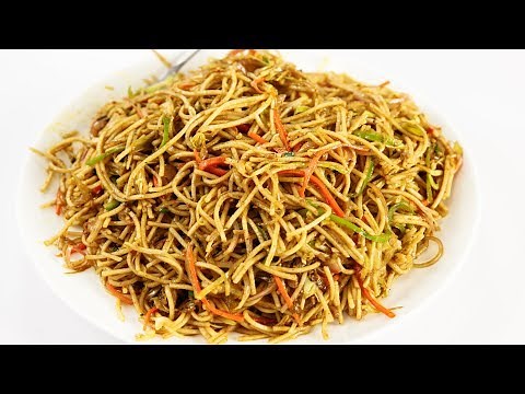 व्हेज हक्का नूडल्स की रेसिपी - hakka noodles asli indian veg hindi recipe - cookingshooking