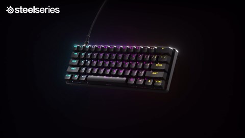 SteelSeries New Apex 9 Mini – HotSwap Optical Mini Keyboard – 60% Compact Design – Optical Switches – RGB Customization – Aluminum Alloy Frame – Double Shot PBT Keycap