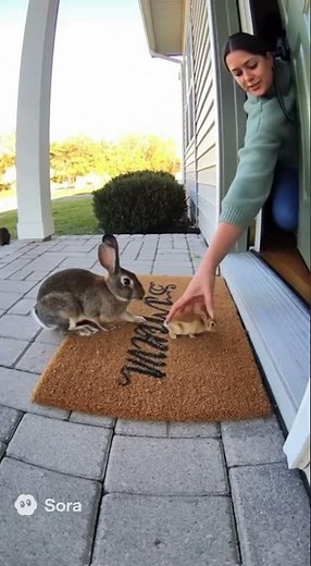 CCTV Shows Mom Rabbit Delivering Baby Bunny 🐇❤️