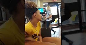 Dad suprises daughter with prom dress.