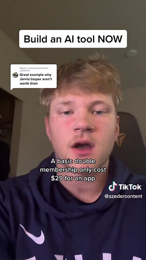 Replying to @maxandersonfat yea they’re easy to build #szedercontent #nocode #nocodeapps #appdevelopment #appdevelopment #openai #chatgpt #ai