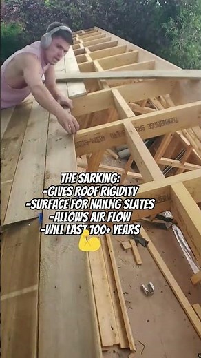 Installing Scottish Sarking Board Roofs #shorts #sarking #sarkingboards #scotland #roofing #diy