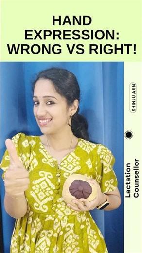 Hand Expression – Wrong vs Right Way | Breastfeeding Tips #shorts