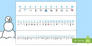 Winter Themed Number Line Activity