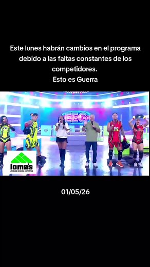 Cambios en Esto es Guerra por faltas de competidores - 01/05/26