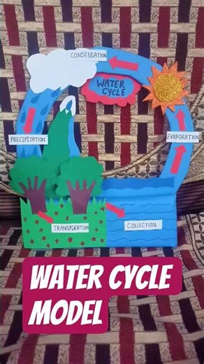 water cycle model# idea#project#easy #shorts#easy#subscribe channel# craft#youtubeshorts