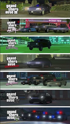 EVOLUTION of UNMARKED POLICE CARS in GTA GAMES!🚨‪@RockstarGames‬ #gta #shorts