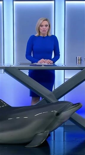 🐬 SHOCKING Live News: The ULTIMATE Dolphin JUMPS Anchor’s Desk! #NewsFail #Dolphin #Unbelievable