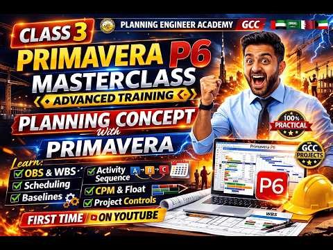 Primavera P6 Tutorial | WBS Creation & Critical Path Method (CPM) | Class 3