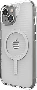 ZAGG Luxe Snap iPhone 15/14/13 Case - Protective Cell Phone Case, Drop Protection (10ft/3m), Durable Graphene Material, Slim and Lightweight MagSafe Phone Case, Clear