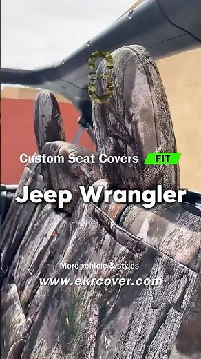 EKR Coverexpert Custom Camo Seat Covers for the Jeep Wangler 2015-2025 install