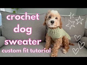 Crochet Dog Sweater - easy, custom fit for any size