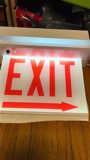 Testing my High-Lites edge lit Chicago code exit sign #emergencyequipment #exitsign #shorts