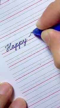 Happy Birthday in Cursive