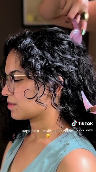 ASMR scalp raking for sweet dreams 🌙☁️✨ #asmr #hairplay #tingles #asmrmassage #hairbrushing #relax