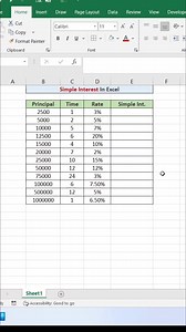 Simple Interest in Excel 👍 #exceltips #exceltricks #exceltutorial #explore | computernotion