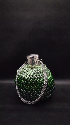 Chainmaille Pouch. Fits 6 full sets of dice plus a few extra D20s. #chainmaille #pouch #dicebag #bagofholding #dnd #dicegoblins #chainmailleartisan #customorder #chainmaillersoftiktok