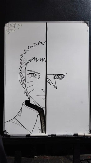 how to draw naruto vs sasuke