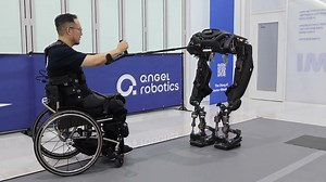 Next-gen exoskeleton walks itself.