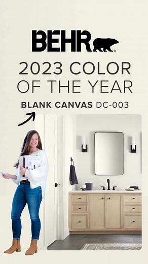 Did you know Blank Canvas DC-003 is Behr’s 2023 paint color of the year? #interiordesign #behr #paint #interiorpainting @Behr Paint