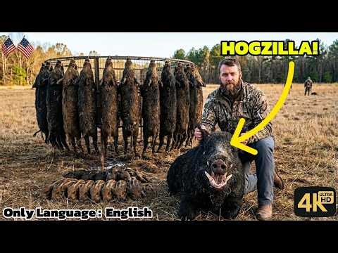 Feral Hogs Never Saw It Coming: The ULTIMATE Drop Trap Setup In Mississippi! Trap #feralhogs in US