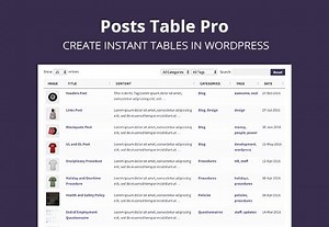 Posts Table Pro - WordPress Table Plugins
