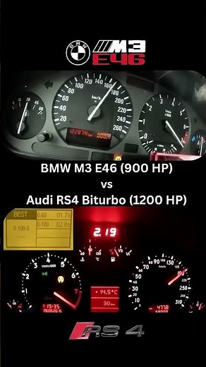 BMW M3 E46 vs Audi RS4 #automobile #autobahn #jdmcars #topspeed #dragracing #acceleration #cars #m3