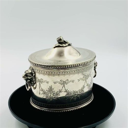 Antique Berndorf Alpacca Casket – Austrian Lion Head Jewelry Box