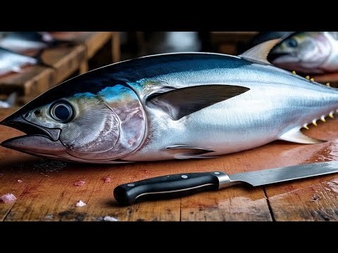 Everyday of My Life ❗🔥 Exploring Sorong Fish Market live broadcast of yellowfin tuna cutting