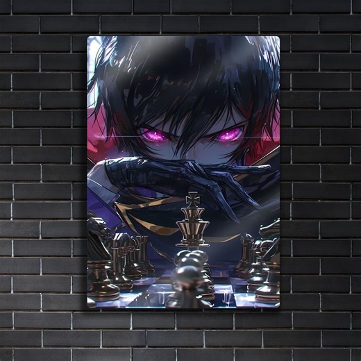 Lelouch Lamperouge Metal Art - Chess Master Poster - Code Geass Anime - Strategist Gift - Etsy