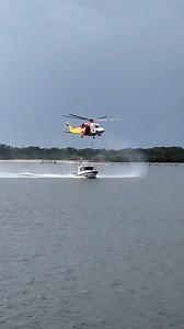 Training in the Richmond River with the Westpac helicopter. | Marine Rescue Ballina