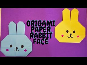 Easy Origami Rabbit Face | Simple Paper Craft for Kids
