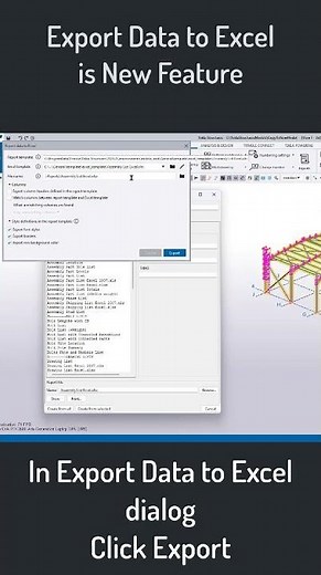 Stop Doing It Manually! Export to Excel in Tekla 2026 #teklastructures #tekla #teklastructure