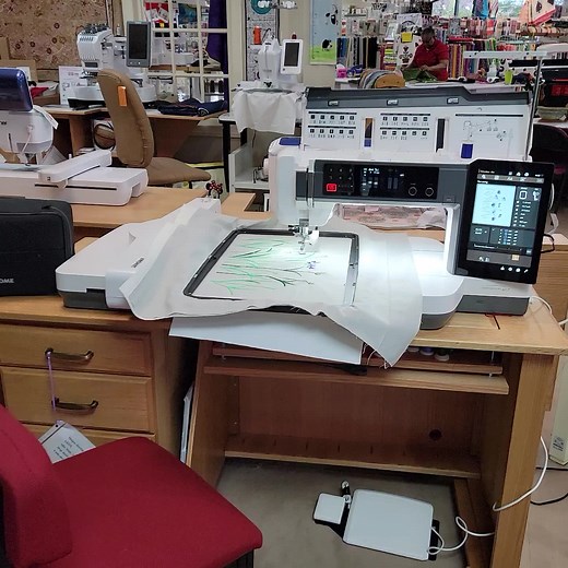 1.5K views · 25 reactions | The NEW Janome M17 Continental has arrived at Pins and Needles!! Stop in to discover the lastest and greatest engineering innovation from Janome for Sewing, Quilting and Embroidery. Packed with tons of NEW features, it includes the BIGGEST hoop at 11in by 18in and a brand new AccuStitch Stitch Regulator! | Pins and Needles | Facebook