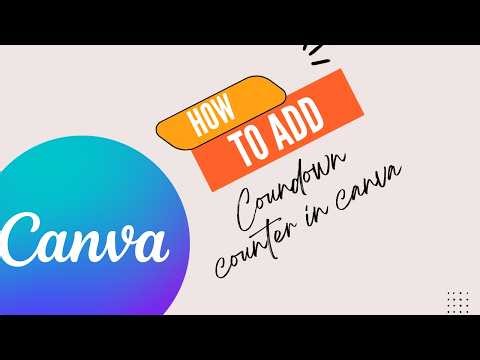 How to add conut down counter on canva