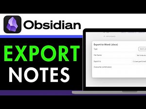 How To Export Obsidian Notes 2025 (QUICK GUIDE)