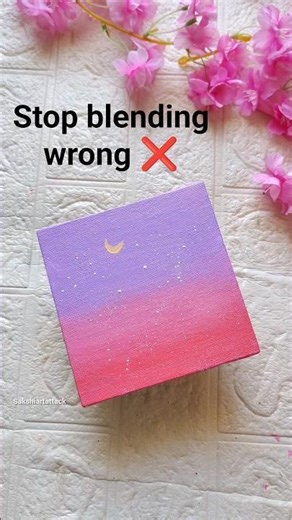 Acrylic Blending for Beginners | Day 1 of 30 🖌️How to Blend Acrylics Smoothly (Day 1) ✨ #Shorts