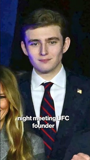 Barron Trump heard in clip of dad asking UFC’s Dana White, ‘Can we make him into a fighter?’ #shorts