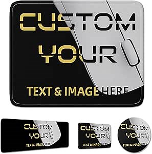 Custom Mouse Pad with Photo 8 Sizes and 15 Colors Customized Non-Slip Waterproof Mousepad Personalized Laptop Desk mat with Text/Picture for Office Home (7x8.6 in)