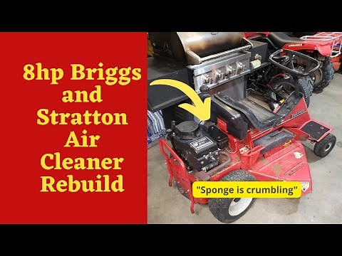 8hp Briggs and Stratton Foam Air Filter Replacement on a Snapper Rear Engine Rider