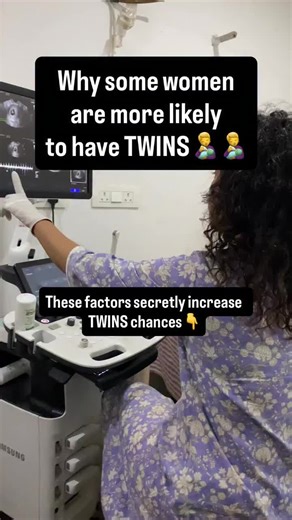 Why some women are MORE likely to have twins 👶👶 These factors secretly increase twin chances👇 Not just luck—here’s what science says 👇 🔬 1. Family history (mom’s side matters more) A gene for hyperovulation can run in families → higher chance of releasing 2 eggs. 📈 2. Age > 30 years Higher FSH levels → increased chances of multiple egg release. 🤰 3. Previous pregnancies More pregnancies = slightly higher probability of twins. 💉 4. Fertility treatments (IVF / ovulation induction) Medicine