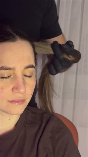 Relaxing Hair Ponytail Stroking ASMR | Soft Hair Sounds