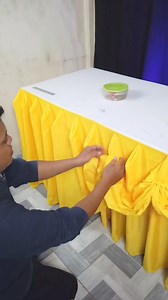 SIMPLE DESIGN TABLE SKIRTING #TABLESKIRTINGDESIGN #TUORIAL #cateringservice | Tutorial family